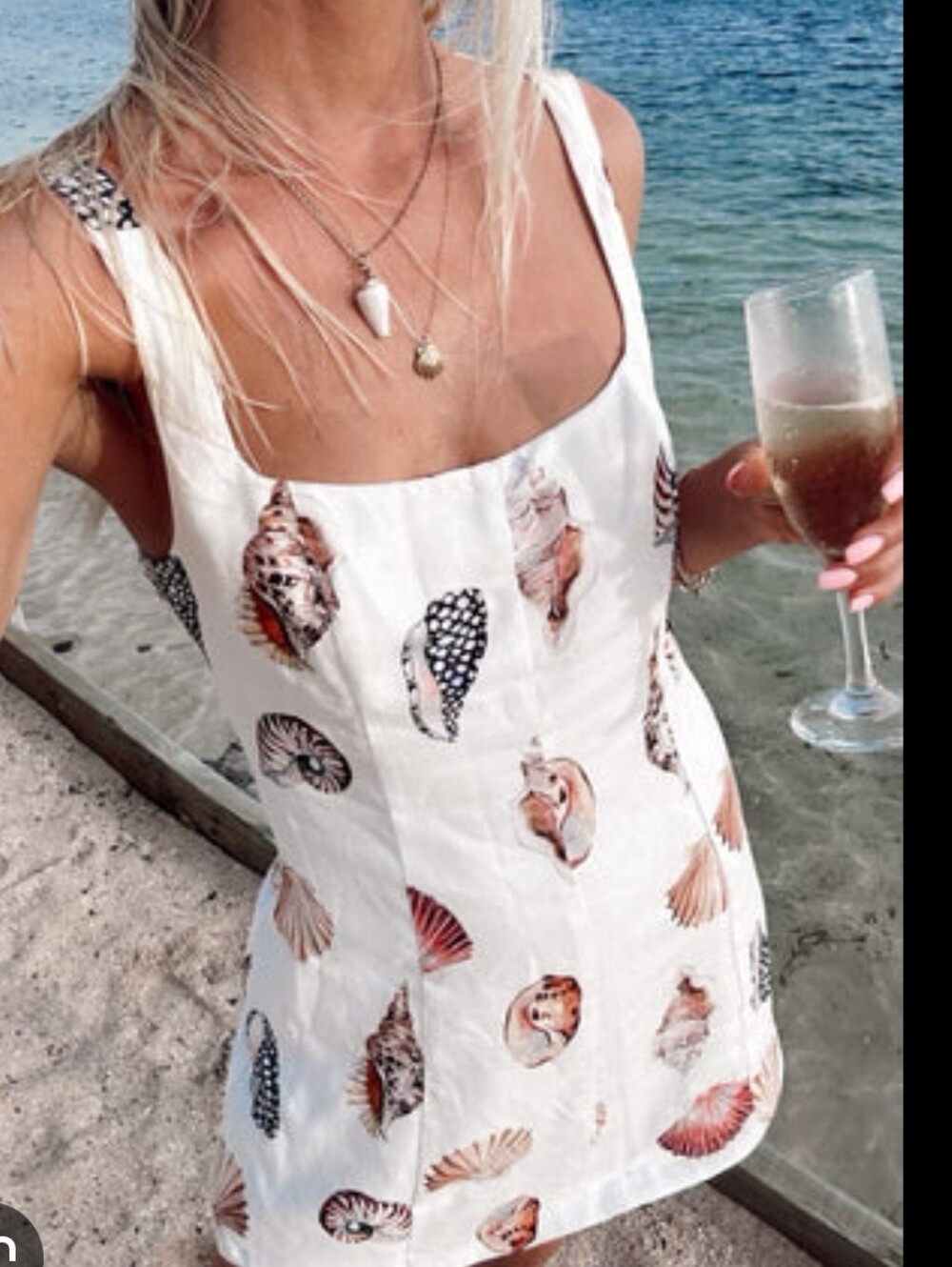 Show Me Your Mumu Shell Print Beach Dress Small